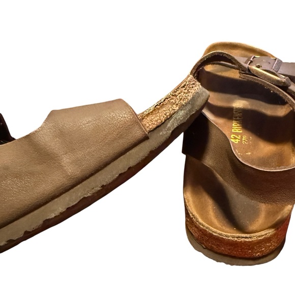 Birkenstock Brown Sandals with Adjustable Straps and Contoured Footbed